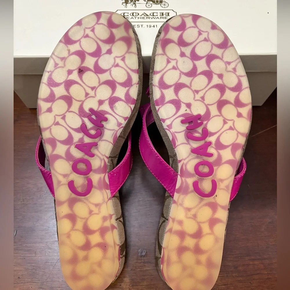 Coach Pink Sandals, Size 9.5 - Picture 2 of 4